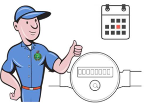 lettura contatori dell'acqua dal 21-9 al 25-9-2018